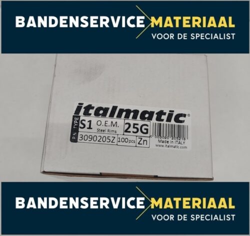 Slaggewichten-staal zink 25gr 100psc/box - Afbeelding 2