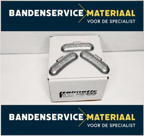 Slaggewichten-staal zink 40gr 50psc/box