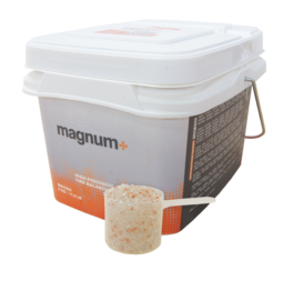MAGNUM + Plastic bak met losse korrels (8 kg)