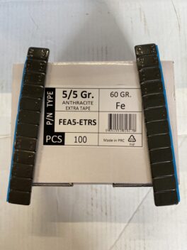 Plakgewichten antraciet 60gr (extra tape bleu) (5gr x 12) 10