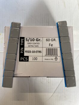 Plakgewichten grijs 60gr (extra tape bleu) (5/10gr x 4) 100